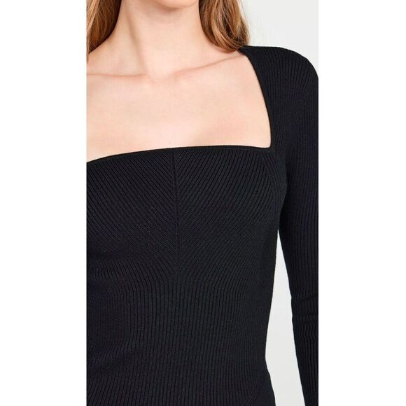 Jason Wu Curved Neckline Sweater in Black NWT Size XL - Picture 5 of 10